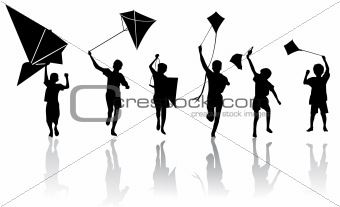 Image Children With Kite Vector From Crestock Stock Photos 340x207 Image Children With Kite Vector From Crestock Stock Photos