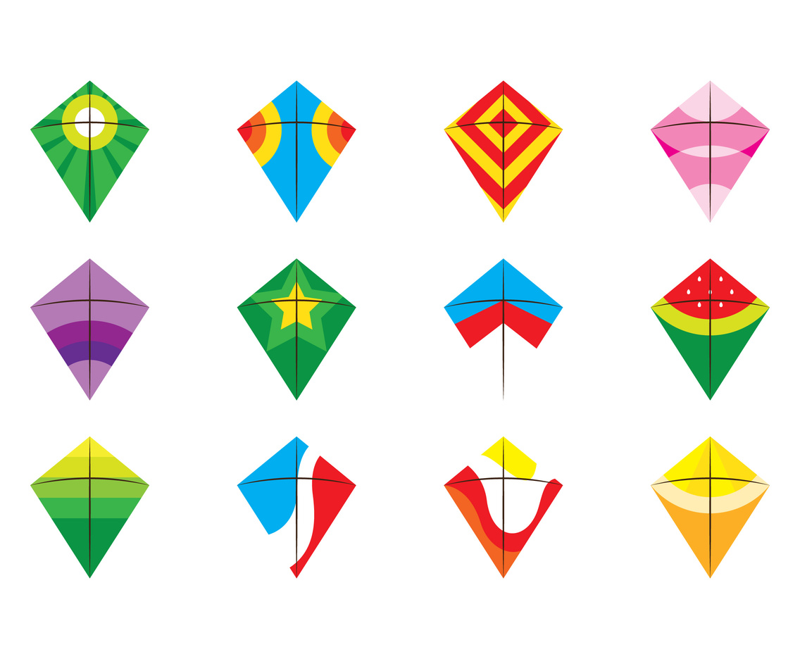 Colorful Kite Vector Vector Art Graphics 1136x936 Colorful Kite Vector Vector Art Graphics