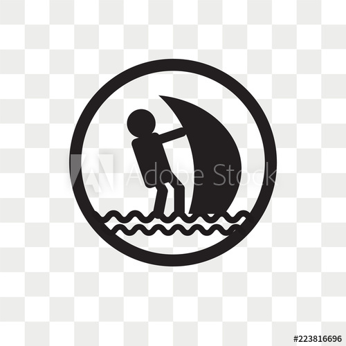 500x500 Kitesurf Vector Icon Isolated On Transparent Background, Kitesurf