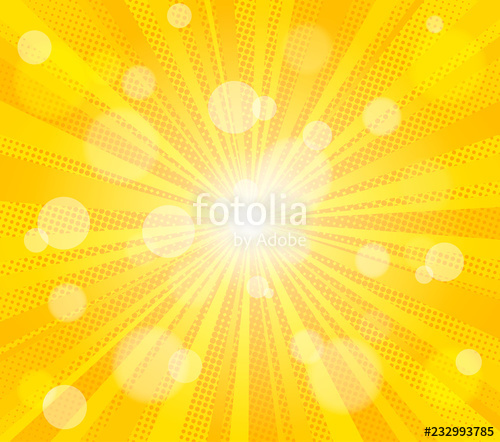 500x442 Comic Yellow Sun Rays Background Pop Art Retro Vector Illustration