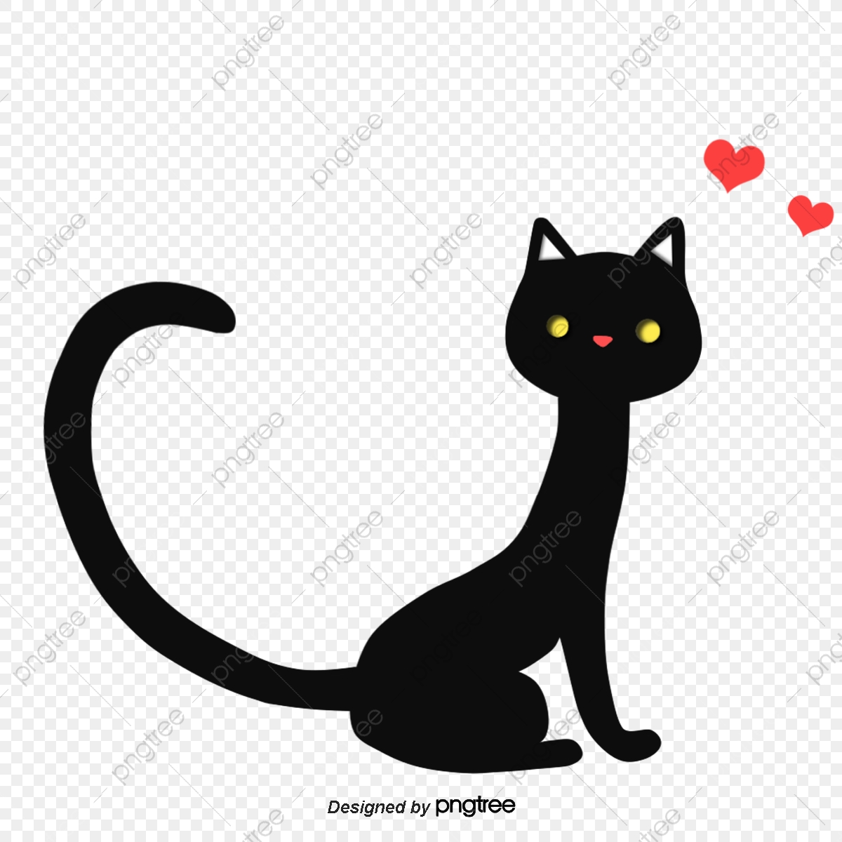 1200x1200 Cute Vector Black Japanese Cat Silhouette Simple Kitten Black Cat