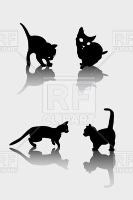 267x400 Kitten Silhouettes Vector Image Of Plants And Animals Lirch