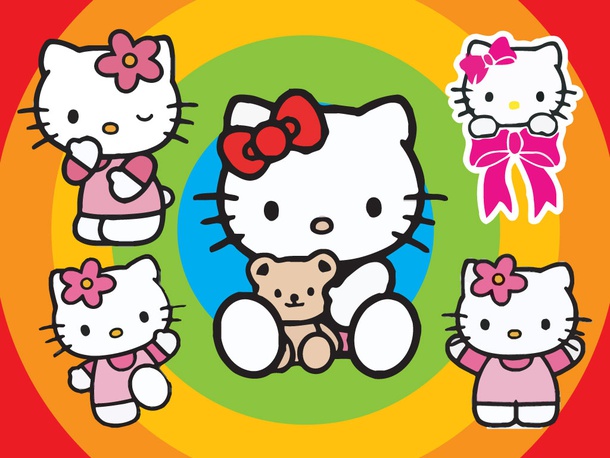 Hello Kitty Vectors 610x458 Hello Kitty Vectors