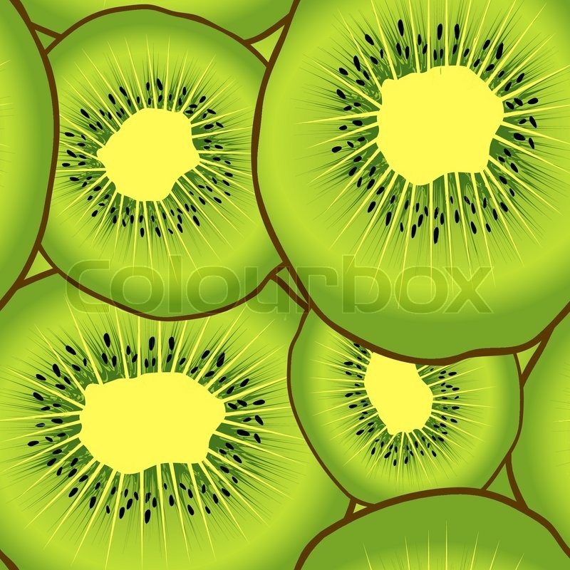 800x800 Kiwi Fruit Vector Seamless Pattern Stock Vector Colourbox