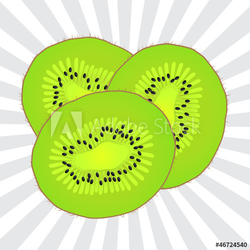 500x500 Juicy Kiwi Fruit Vector Background