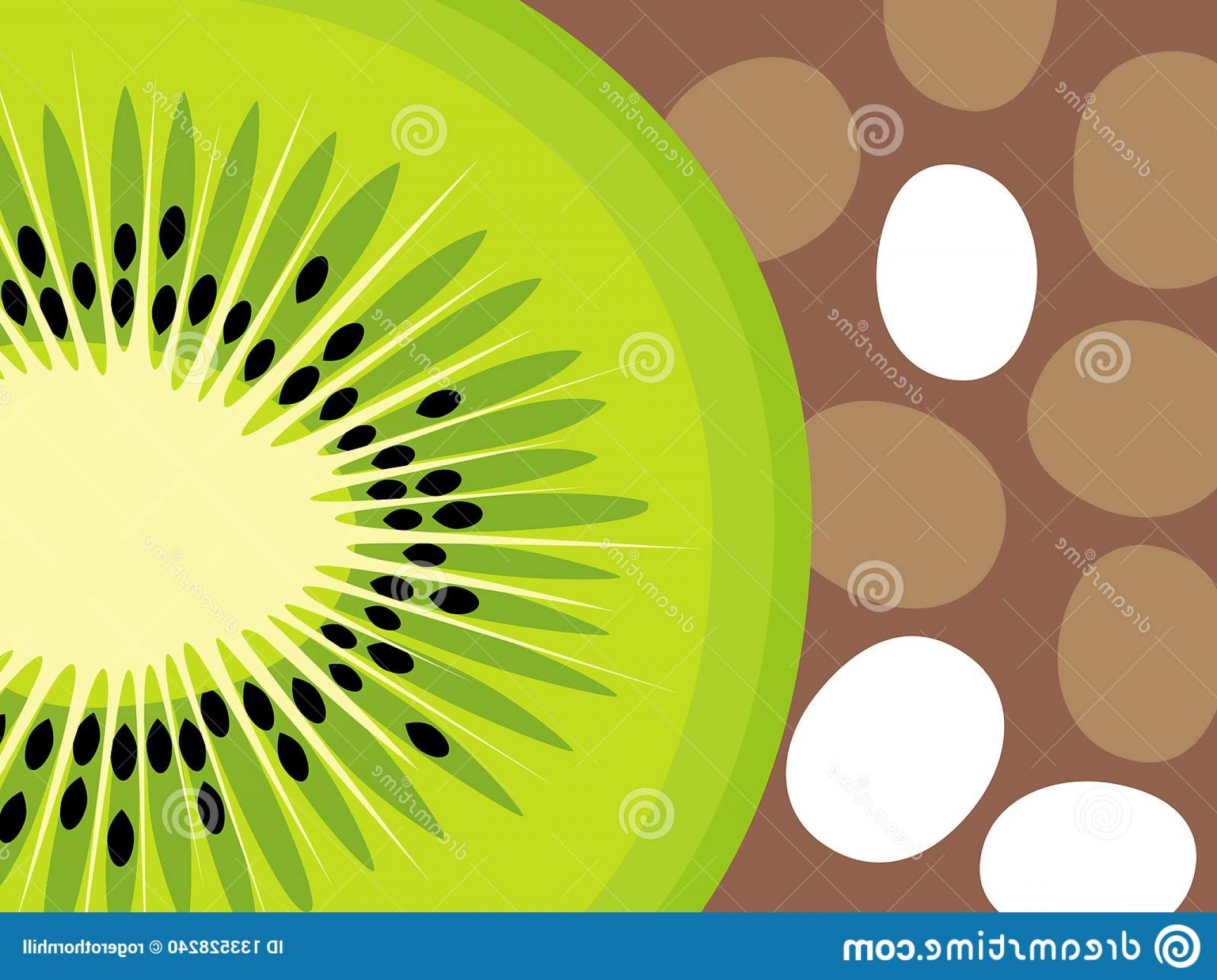 1920x1546 Abstract Fruit Design Flat Cut Out Style Kiwi Vector Illustration