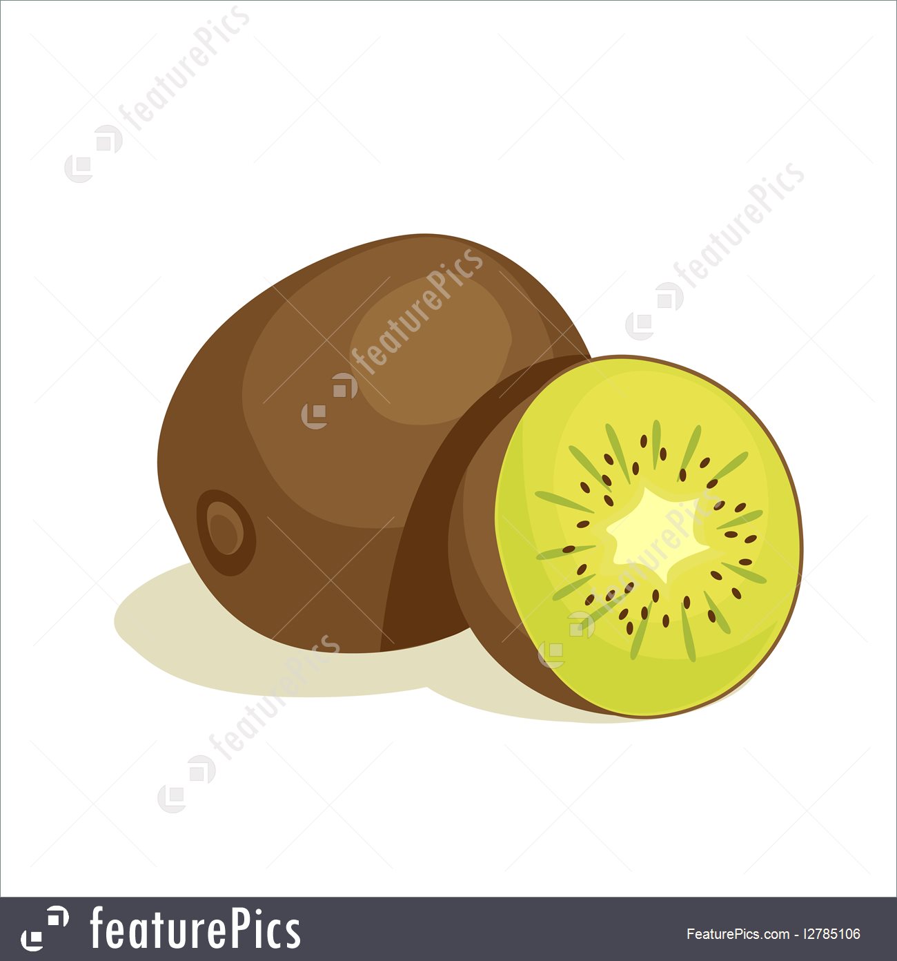 1300x1392 Cartoon Kiwi Illustration