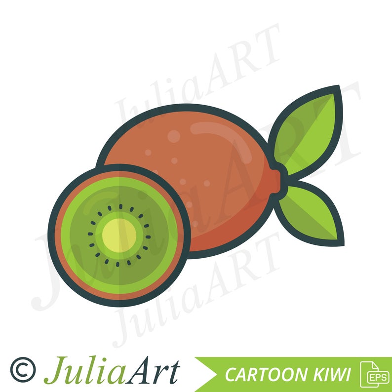 794x794 Cartoon Cute Kiwi Vector Set Etsy