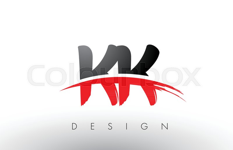 800x515 Kk K K Brush Logo Letters Design With Stock Vector Colourbox