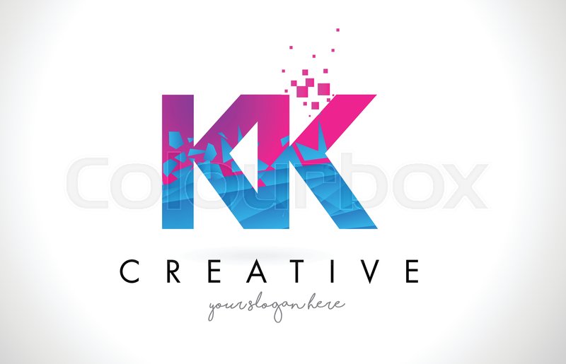 800x515 Kk K K Letter Logo With Broken Stock Vector Colourbox