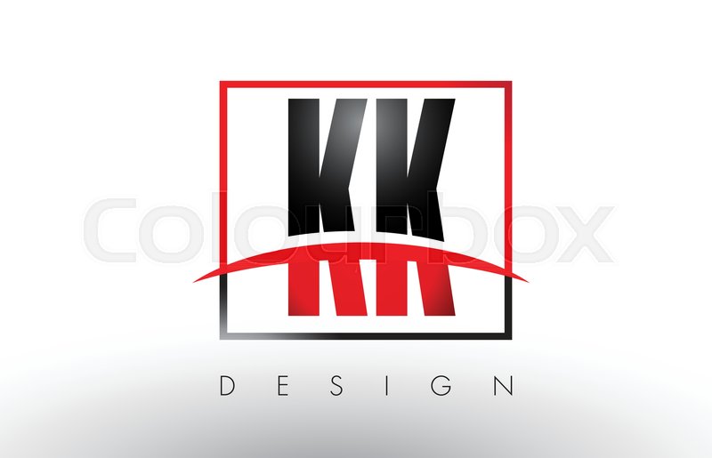800x515 Kk K K Logo Letters With Red And Black Stock Vector Colourbox