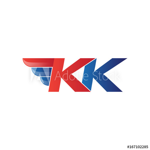 500x500 Fast Initial Letter Kk Logo Vector Wing