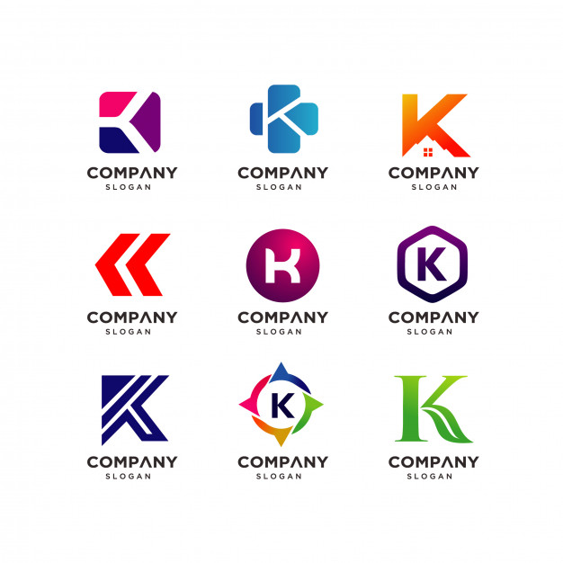 626x626 Collection Of Letter K Logo Design Templates Vector Premium Download