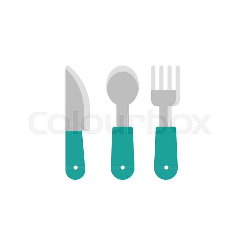 Fork Spoon Knife Flat Icon, Vector Stock Vector Colourbox 800x800 Fork Spoon Knife Flat Icon, Vector Stock Vector Colourbox