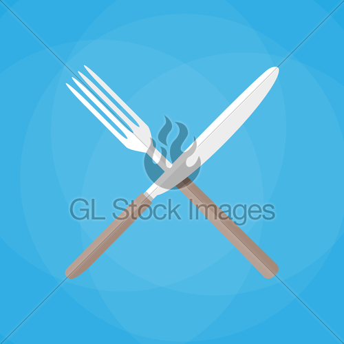 Knife And Fork Crossed Icon Vector Gl Stock Images 500x500 Knife And Fork Crossed Icon Vector Gl Stock Images
