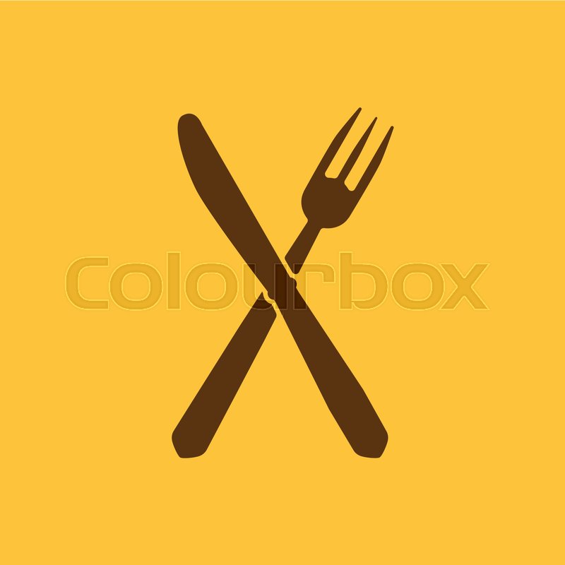 The Knife And Fork Icon Knife And Stock Vector Colourbox 800x800 The Knife And Fork Icon Knife And Stock Vector Colourbox