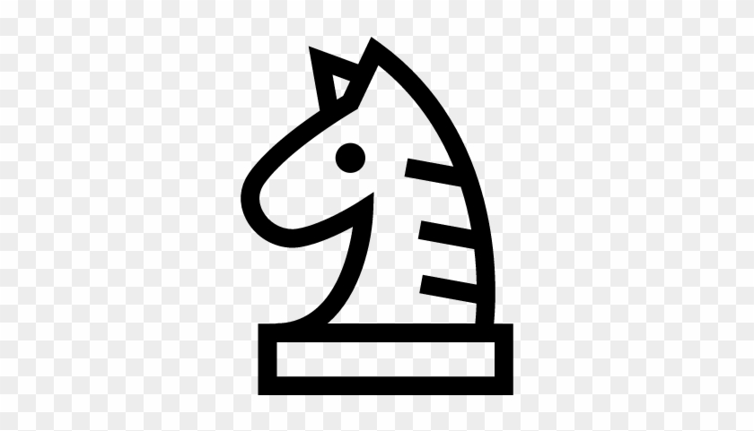 840x481 Knight Chess Piece Outline Vector