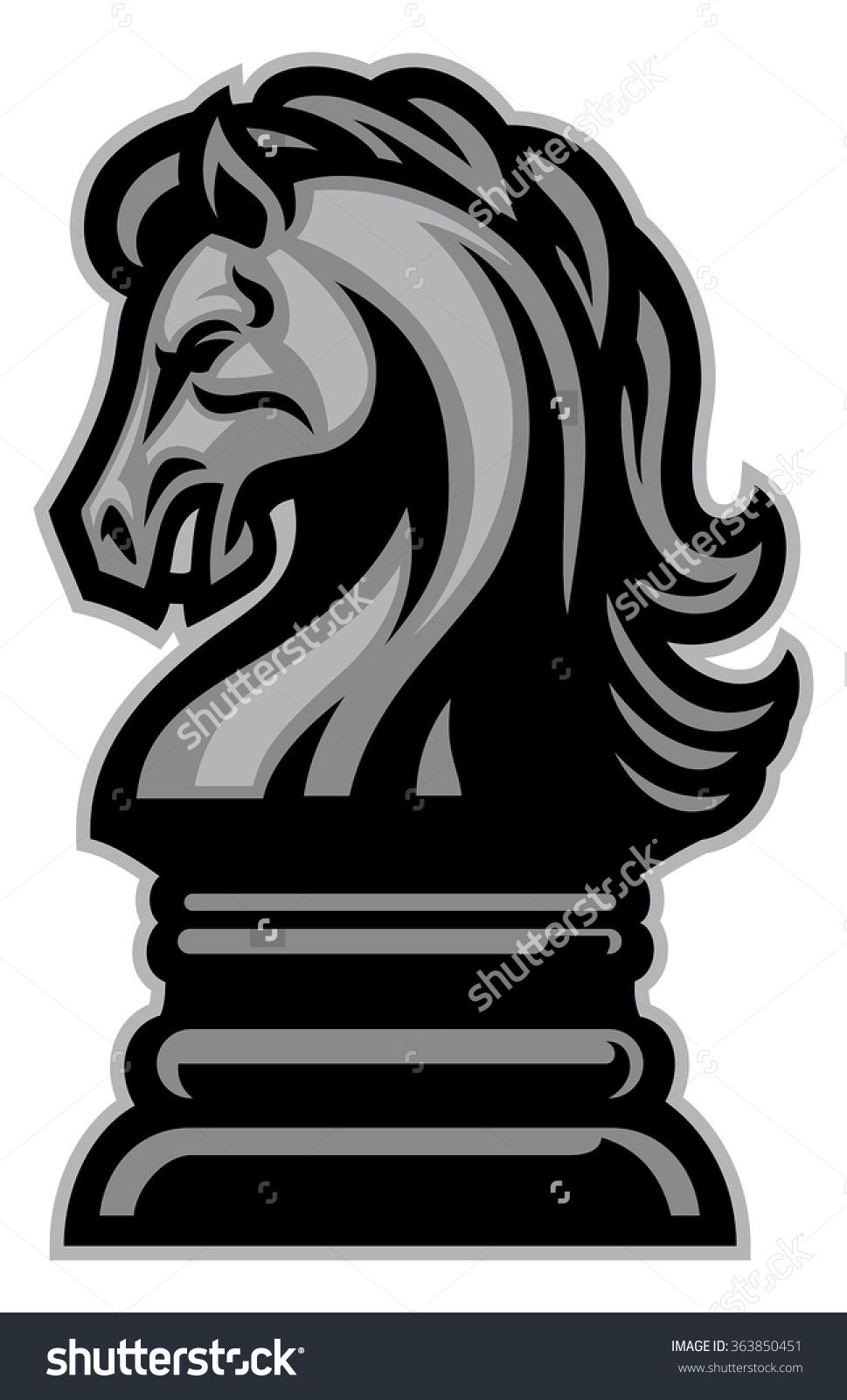 969x1600 Knight Horse Chess Stock Vector Illustration