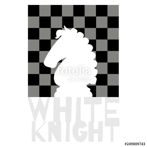 500x500 Knight Chess Piece Poster, White Stock Image And Royalty Free