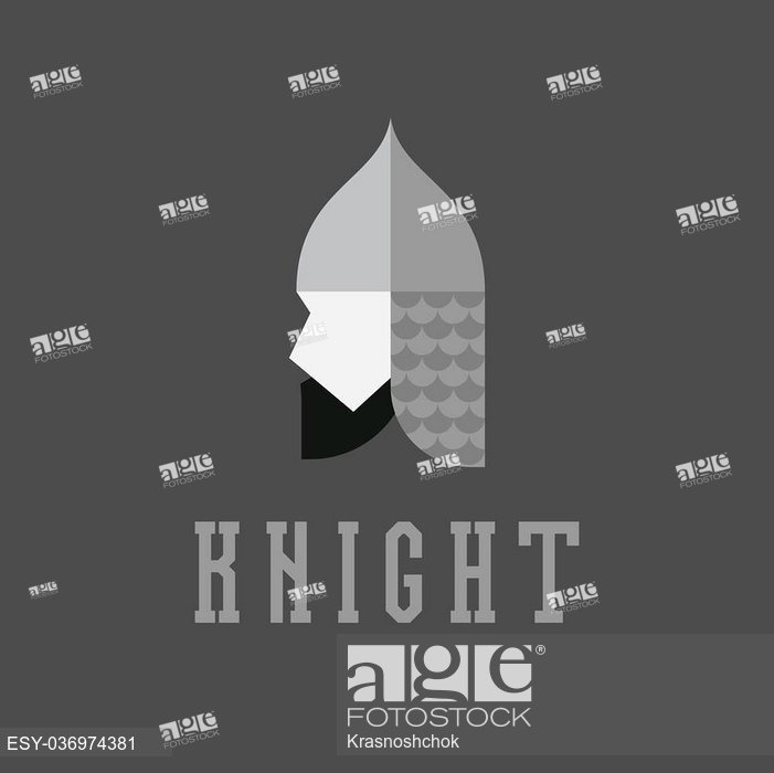 701x700 Knight Head, Helmet With Chain Mail Armor, Vector Illustration