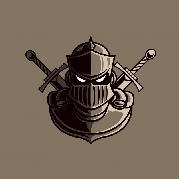 626x626 Mascot Logo Knight Head With Background Vector Premium Download