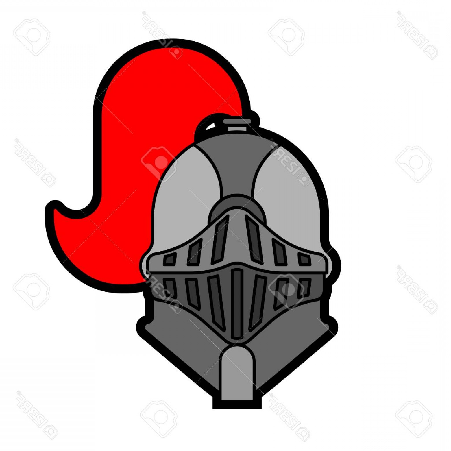 1560x1560 Photostock Vector Helmet Knight Isolated Head Metal Armor Warrior