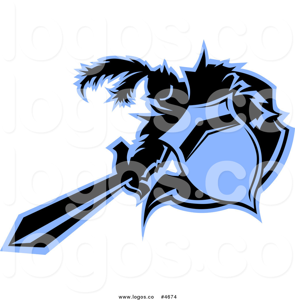 1024x1044 Royalty Free Clip Art Vector Logo Of A Black And Blue Knight