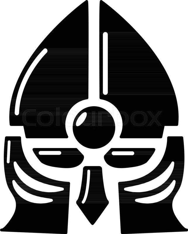 643x800 Historical Knight Helmet Icon Simple Stock Vector Colourbox