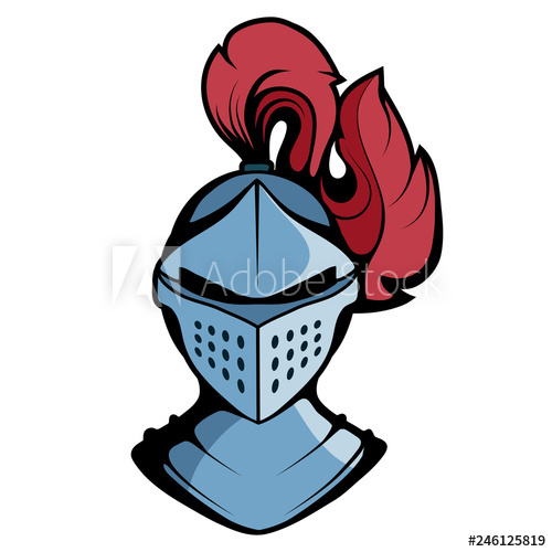500x500 Knight Warrior In Combat Helmet Suitable As Logo Or Team Mascot