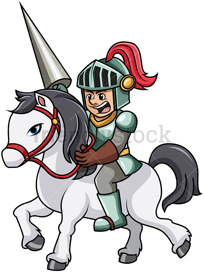 Knight Charging With Horse Cartoon Vector Clipart 800x1067 Knight Charging With Horse Cartoon Vector Clipart