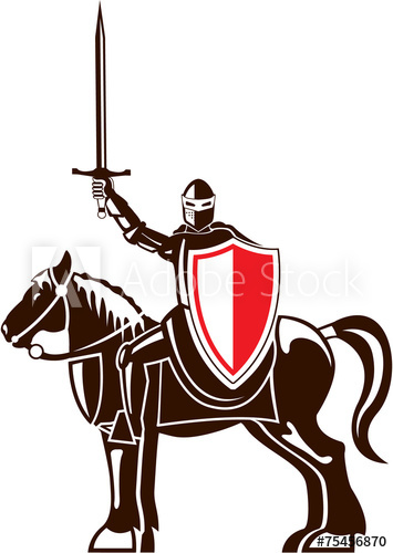 Knight On The Horse Vector 355x500 Knight On The Horse Vector
