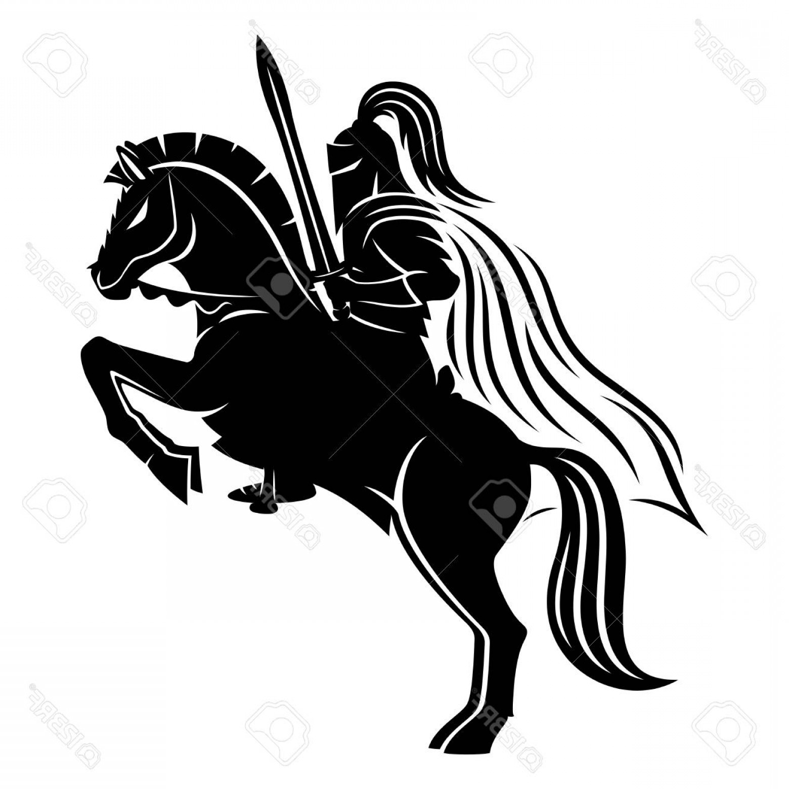 Knight On Horse Vector At Vectorified.com 