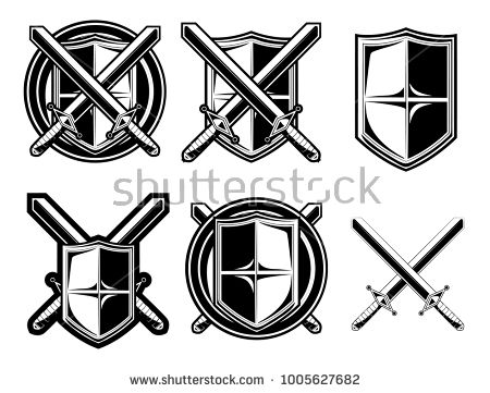 Knight Shield And Sword Emblem And Logo Vector Isolated Vector 450x361 Knight Shield And Sword Emblem And Logo Vector Isolated Vector