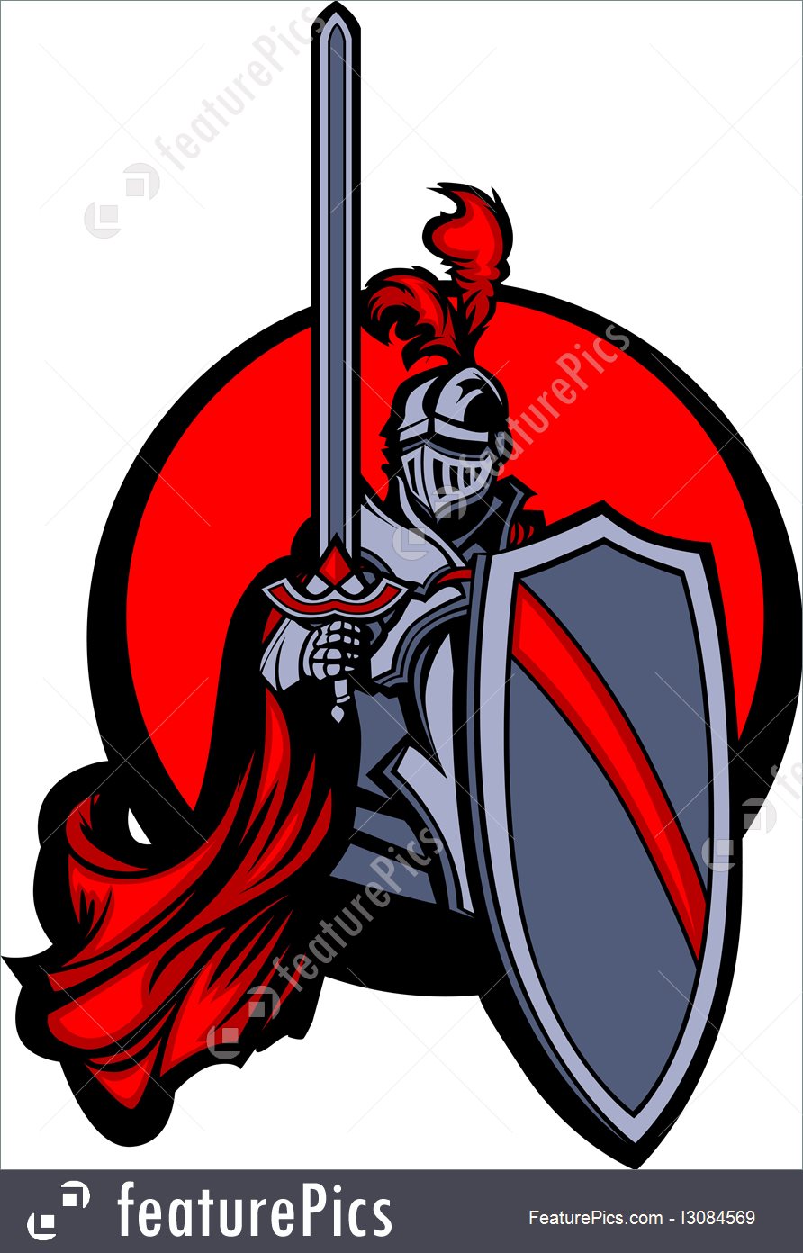 Medieval Knight With Sword And Shield Vector Mascot 892x1392 Medieval Knight With Sword And Shield Vector Mascot