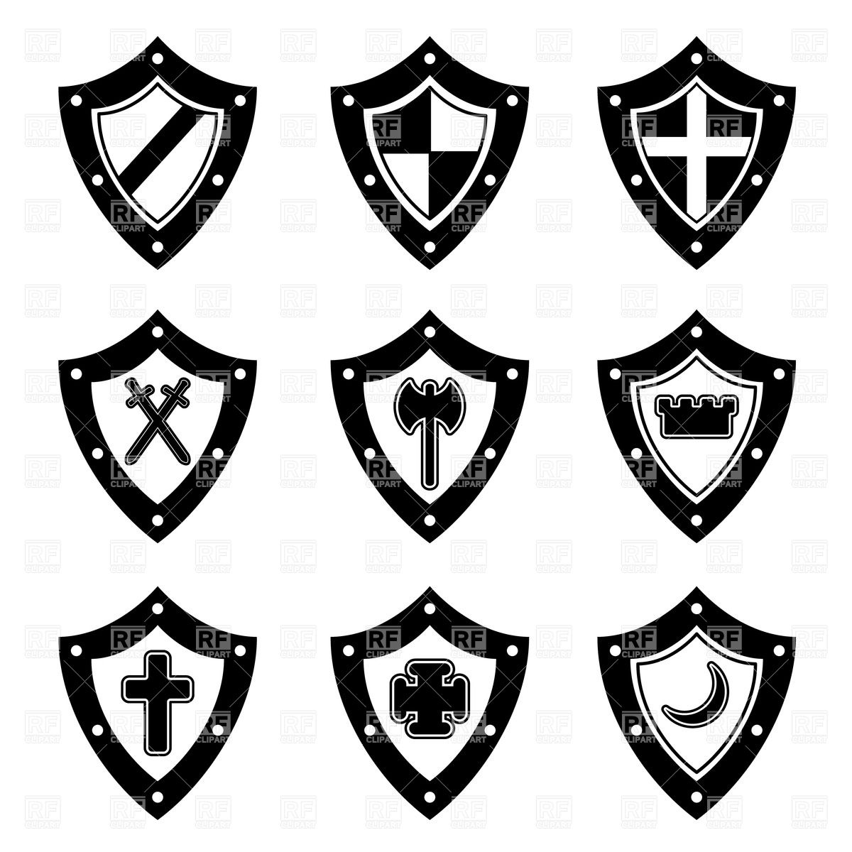 Simple Ancient Heraldic Elements 1200x1200 Simple Ancient Heraldic Elements