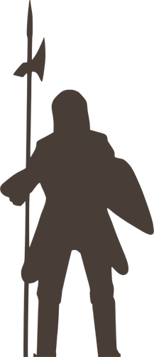 217x500 Knight Silhouette Vector Image