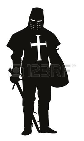 269x450 Stock Vector Crusades In Sword, Silhouette, Knight