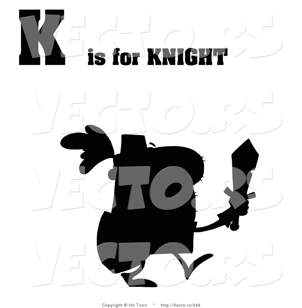 1024x1044 Vector Of K Is For Knight Silhouette