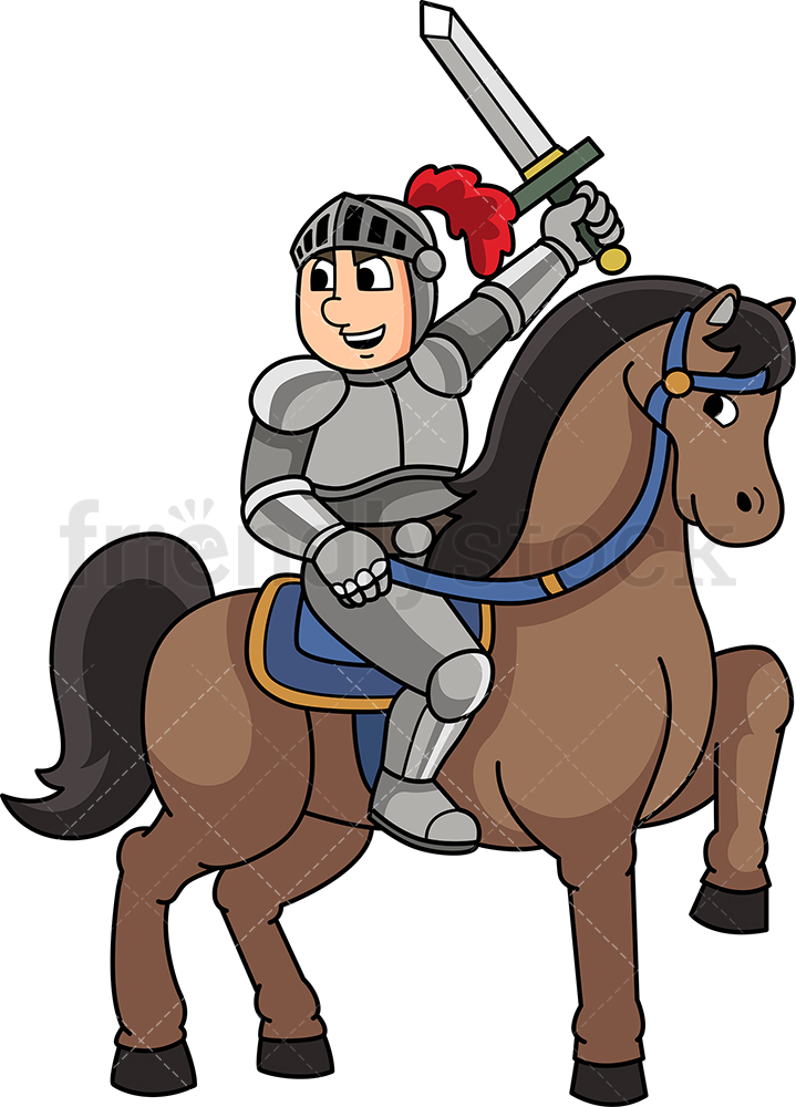 719x1000 Medieval Knight Cartoon Clipart Vector