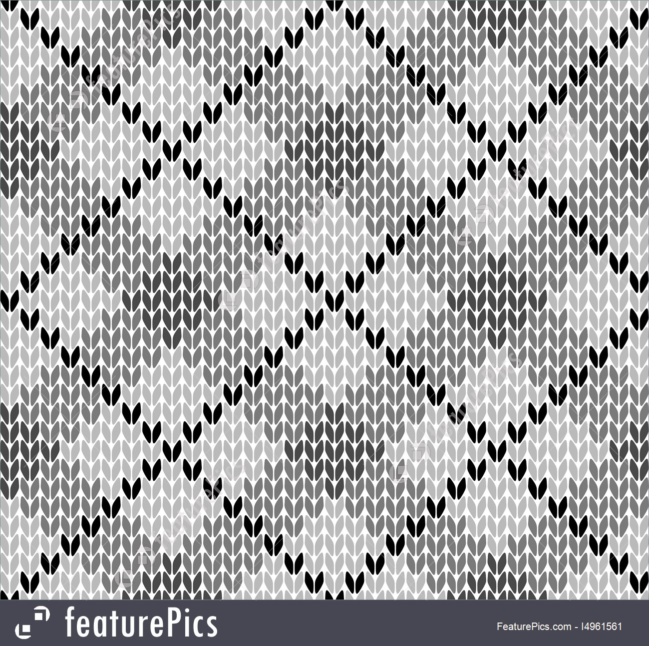 1300x1294 Seamless Knitting Vector Pattern