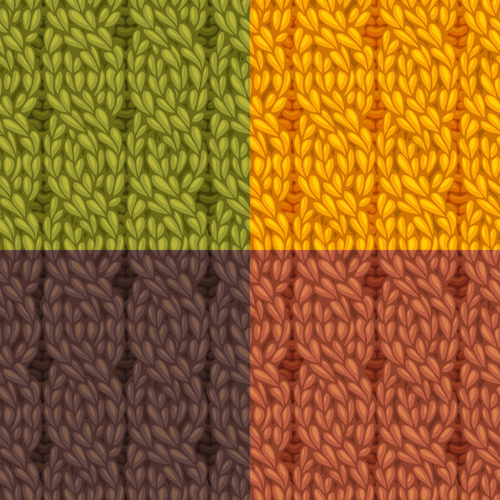 500x500 Textures Knitted Pattern Set Vector Free Download
