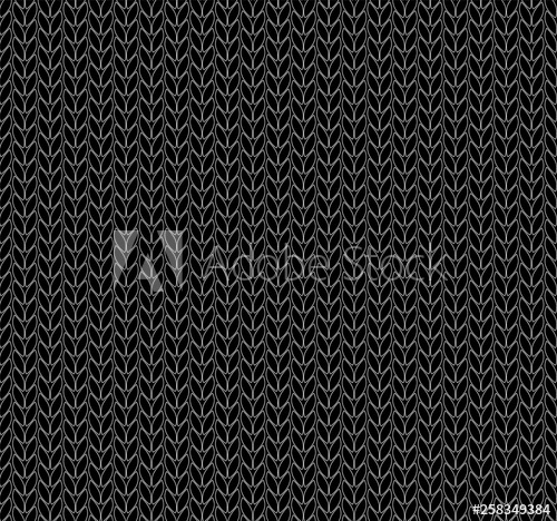 500x468 Knitting Vector Pattern Vector Texture Seamless Pattern Black