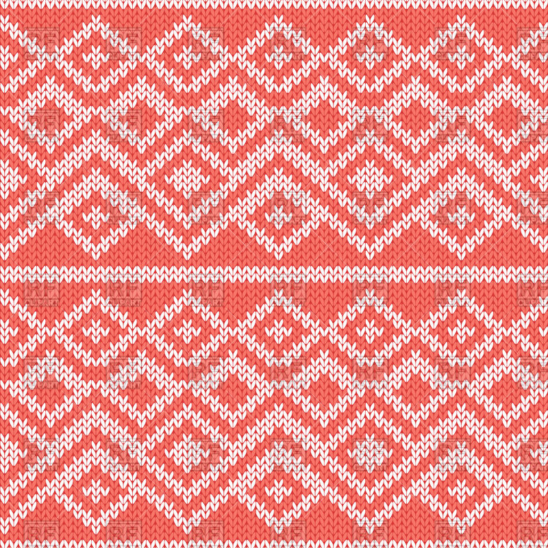 800x800 Ornamental Seamless Ethnic Pattern On Knitted Texture Vector Image