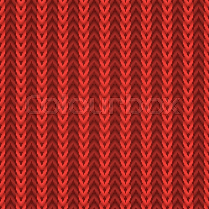 800x800 Seamless Red Knit Vector Texture Stock Vector Colourbox