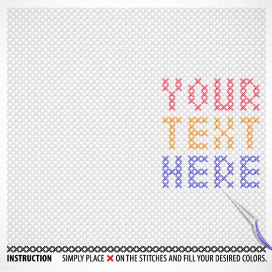 Creative Knitting Stitch Alphabet Vector Free Vector 547x548 Creative Knitting Stitch Alphabet Vector Free Vector