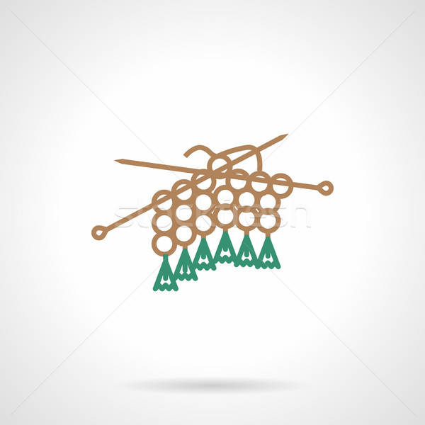 Flat Line Vector Icon For Knitting Vector Illustration Oleksandr 600x600 Flat Line Vector Icon For Knitting Vector Illustration Oleksandr