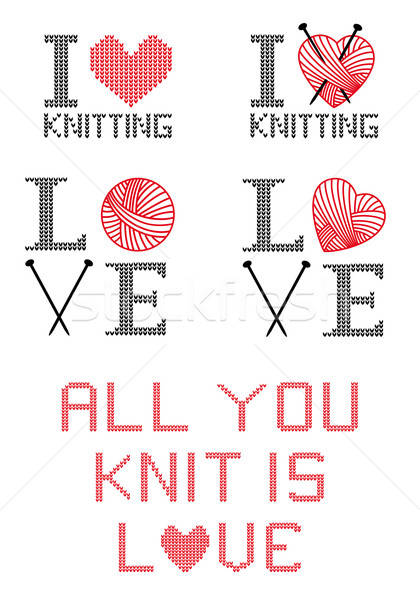 I Love Knitting, Vector Set Vector Illustration Beaubelle 420x600 I Love Knitting, Vector Set Vector Illustration Beaubelle