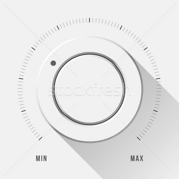 600x600 White Technology Volume Knob Vector Illustration Vitaly Kuzmin