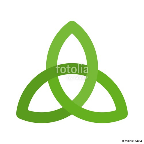 500x500 Celtic Knot Vector, Feast Of Saint Patrick Flat Icon Stock Image