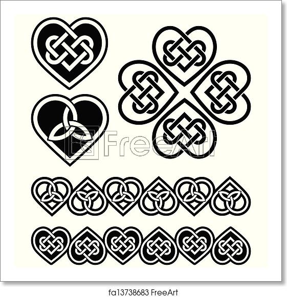 561x581 Free Art Print Of Celtic Heart Knot